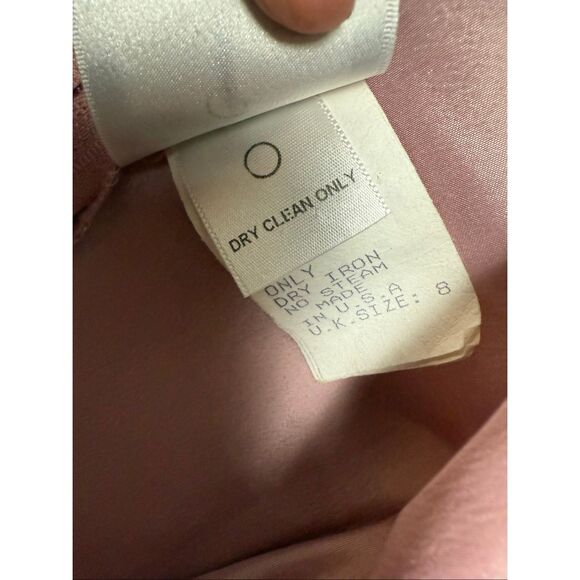 Tadashi Taffeta Mauve Ruched Satin Evening Formal Blouse Size 8 Made in USA - Picture 3 of 5